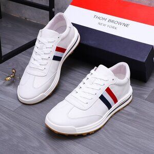 Thom Browne Men's Classic White Casual Loafers